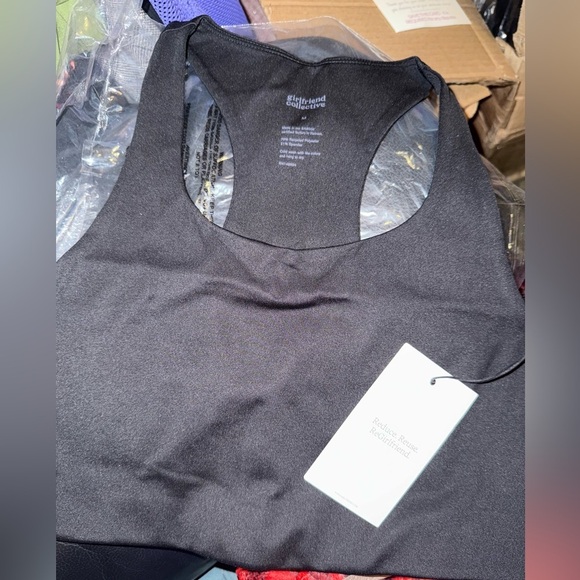 Girlfriend collective Black Paloma Racerback Bra - Picture 4 of 4